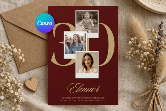 Photo Collage Birthday Invitation Canva