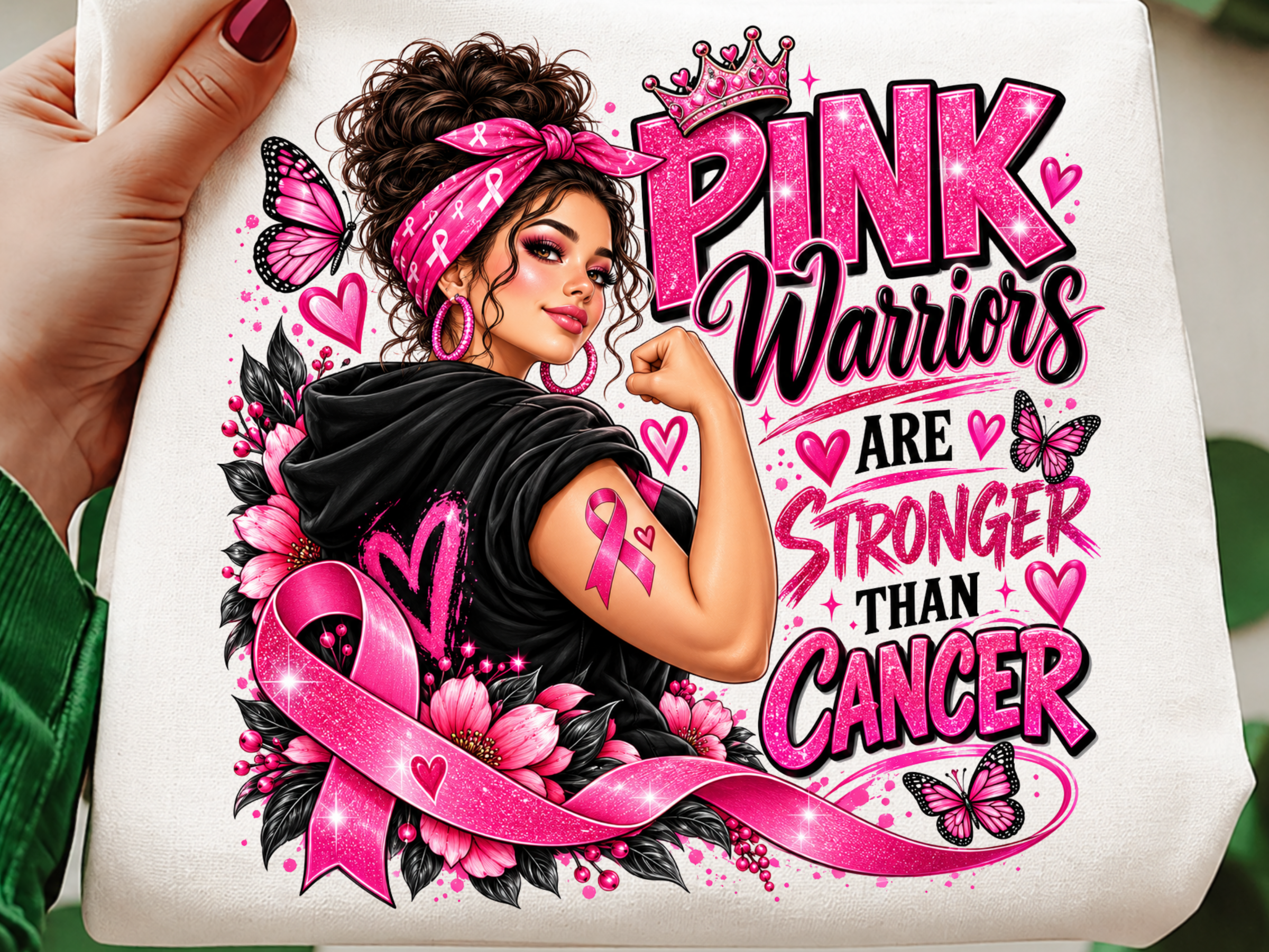 Pink Warriors Stronger Than Cancer PNG