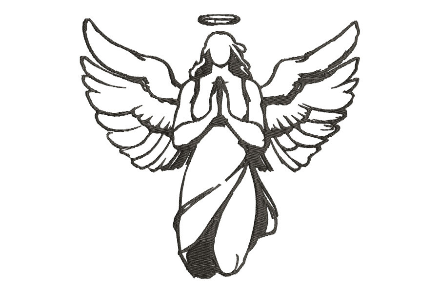 Praying Angel Embroidery