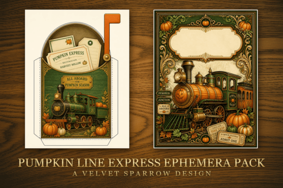 Pumpkin Line Express Ephemera Pack