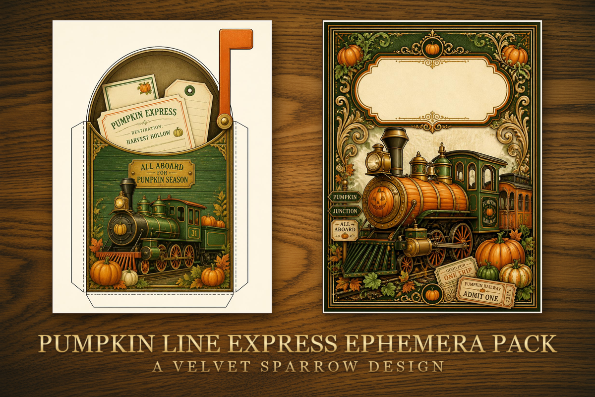 Pumpkin Line Express Ephemera Pack