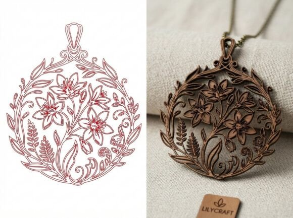 Queen’s Cup Flower Pendant