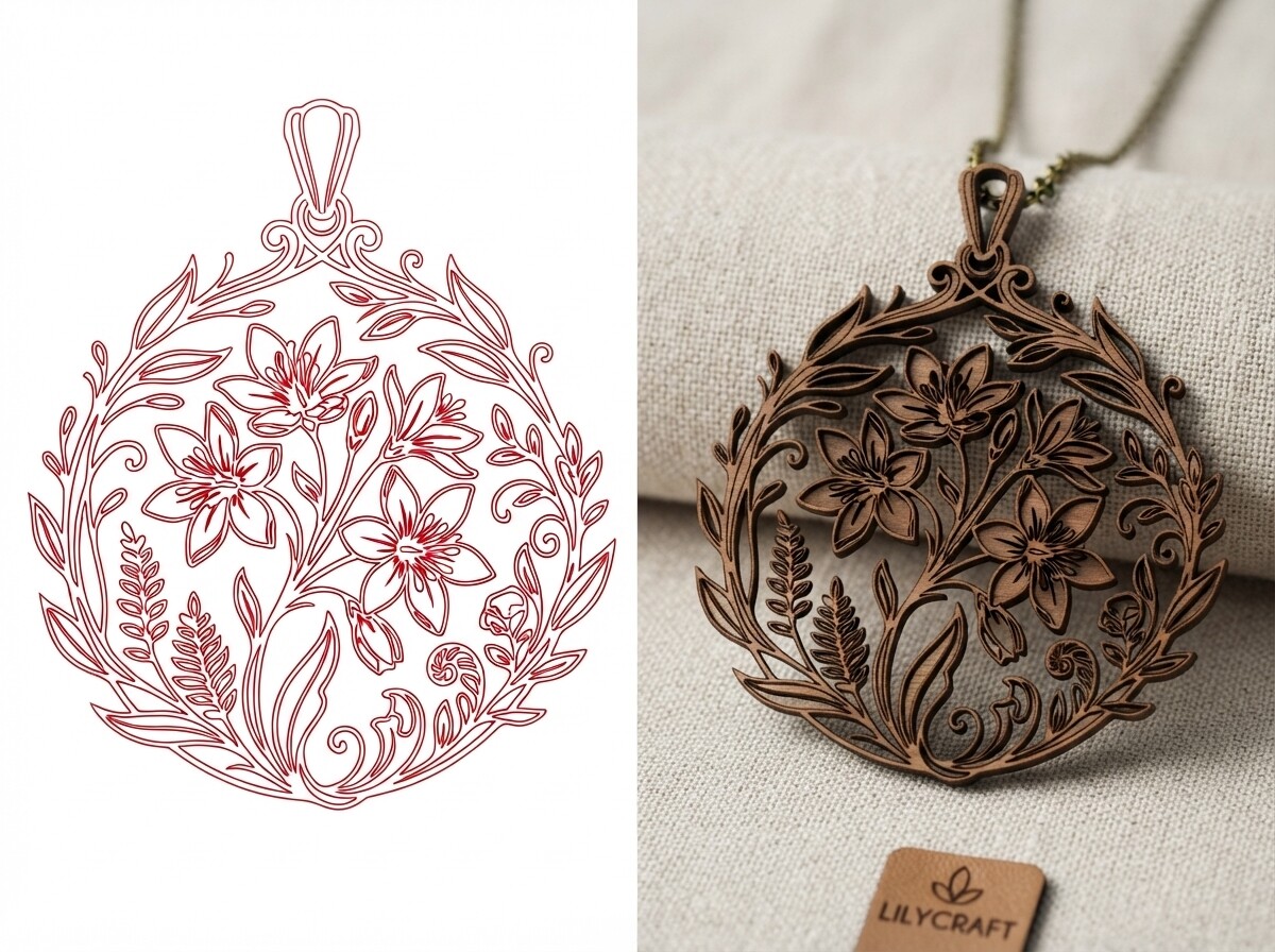 Queen’s Cup Flower Pendant