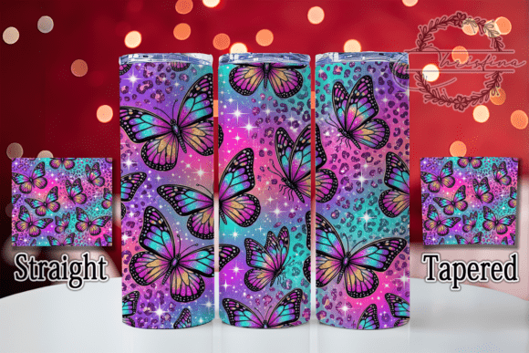 Rainbow Butterfly Leopard 20oz Tumbler