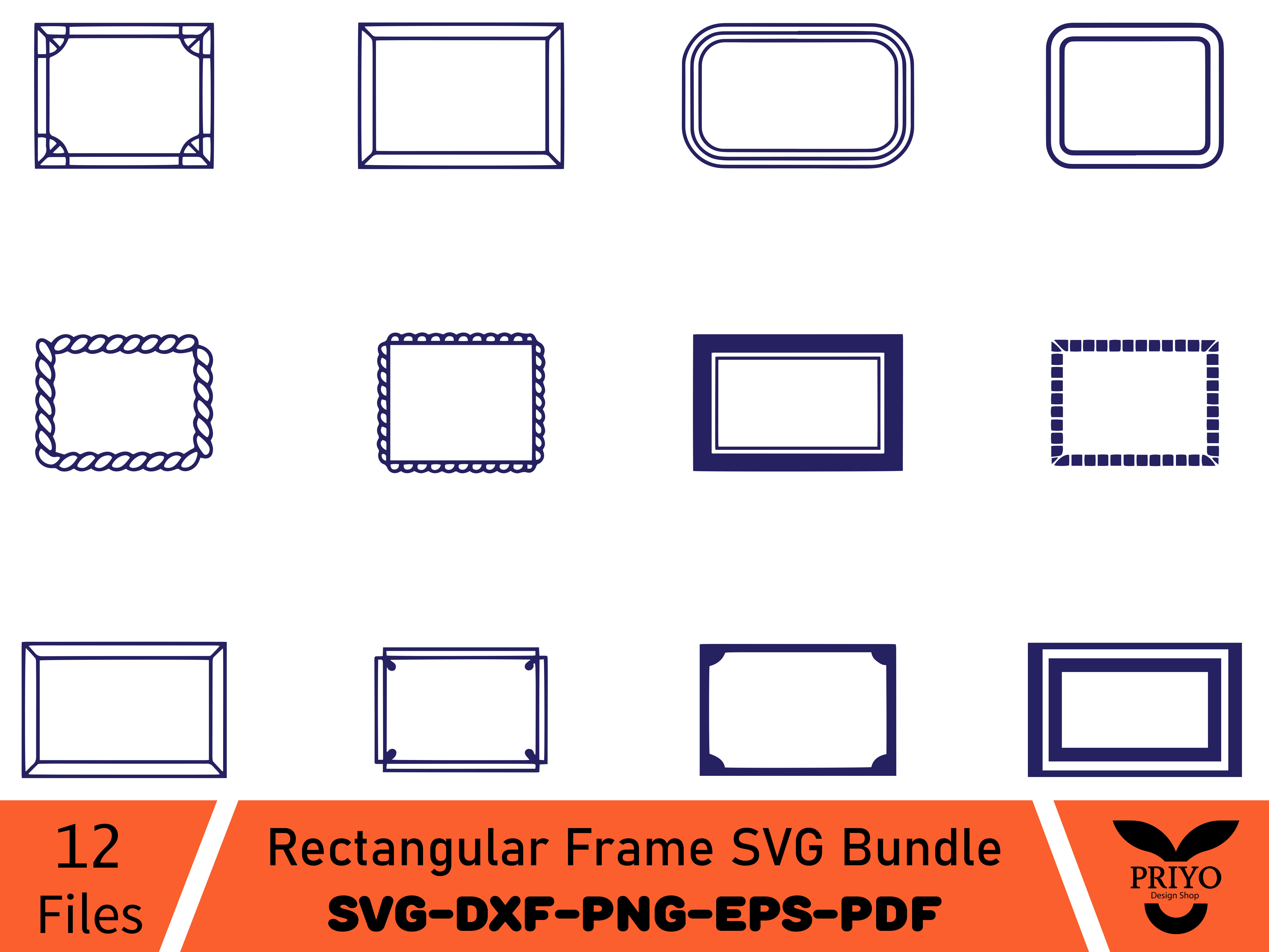 Rectangular Frame SVG Bundle