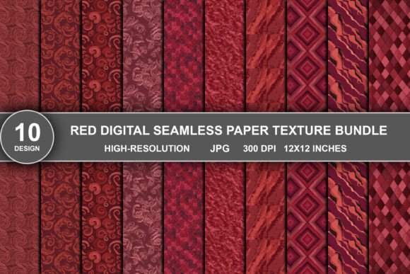 Red Digital Paper Texture Pack