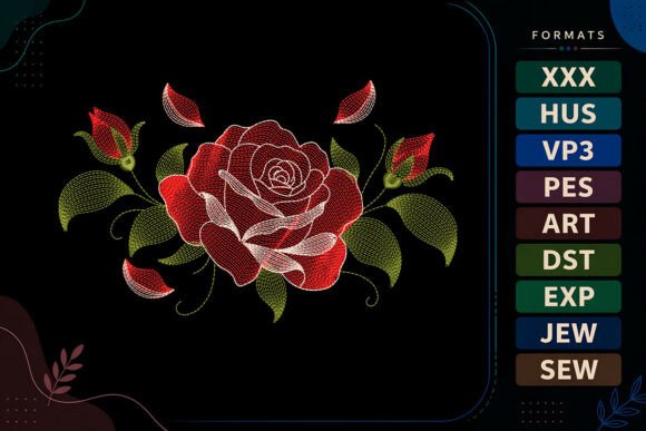Red Rose Floral Wreath Ripple