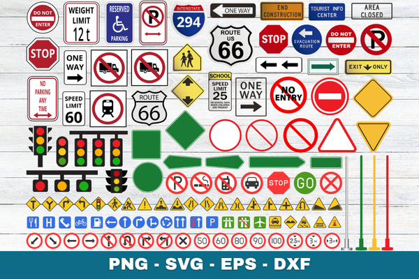 Road Signs SVG Bundle Traffic Signs