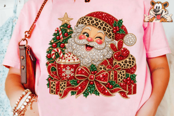 Santa Christmas PNG Sublimation Shirt De