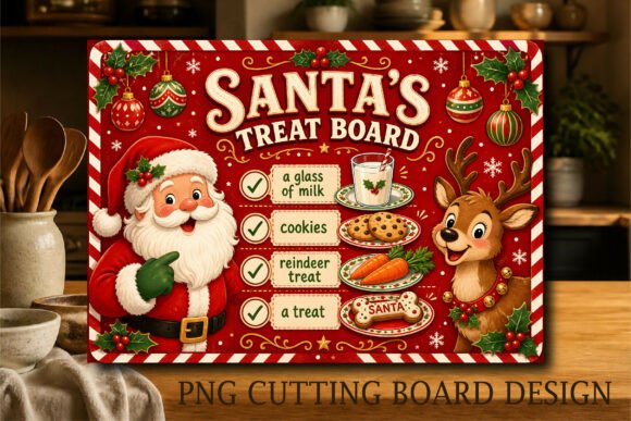 Santa Treat Board Christmas Cutting Boar