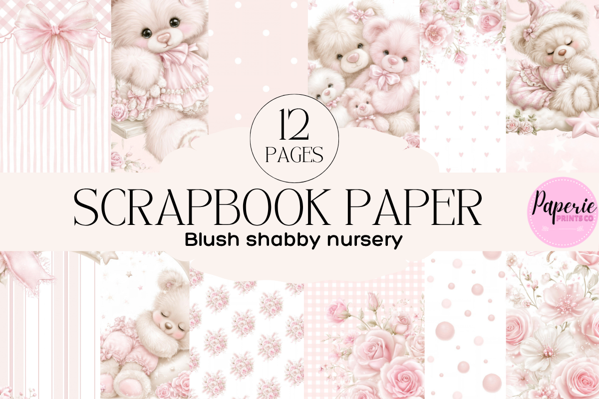 Shabby Chic Baby Girl Scrapbook Paper
