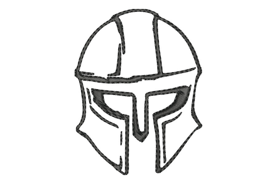 Sketchy Knight Helmet Embroidery