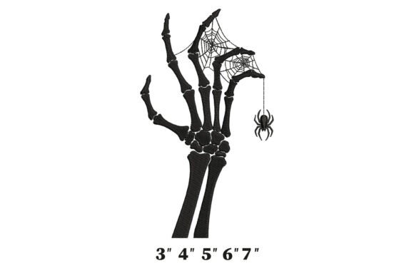 Spooky Skeleton Hand with Spider Web