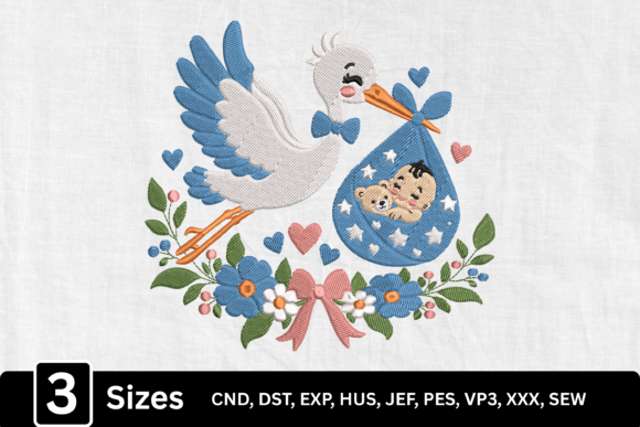 Stork Bird Baby Nursery, Newborn Baby