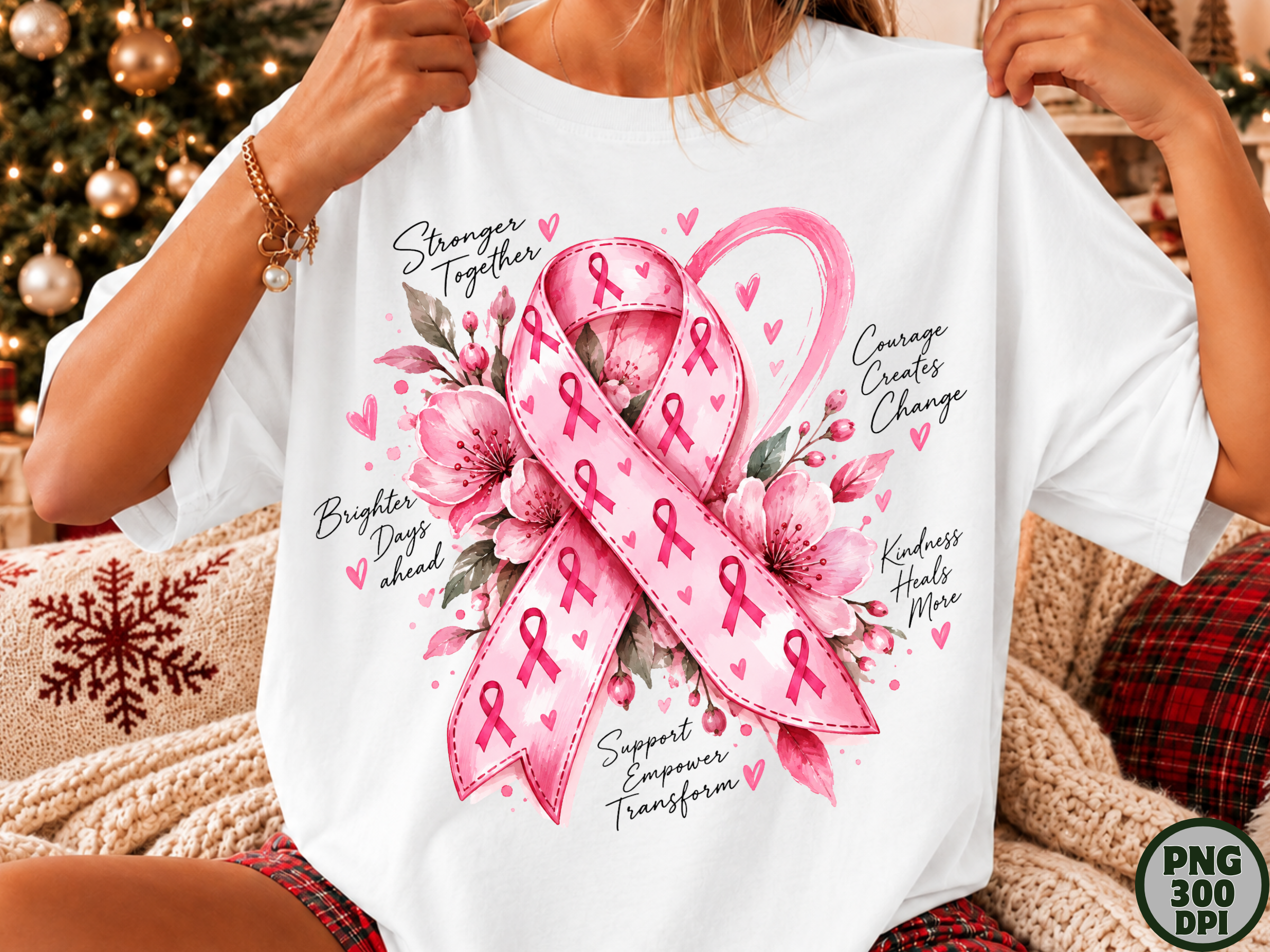 Strength Hope Pink Ribbon Cancer PNG