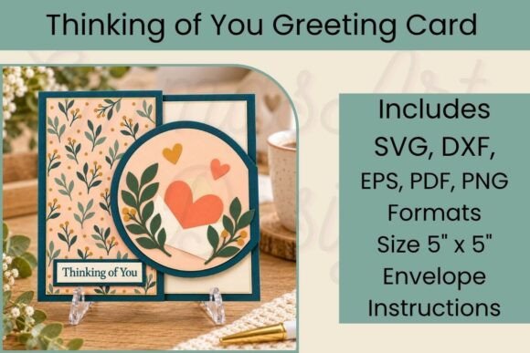 Thinking of You 3D SVG Card