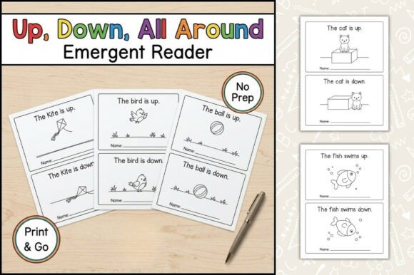Up Down All Around Emergent Reader