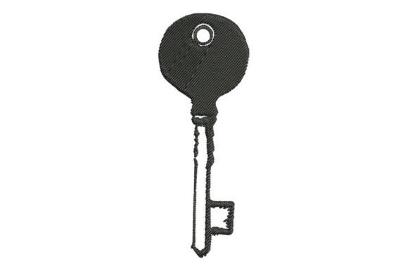 Vintage Antique Key Embroidery
