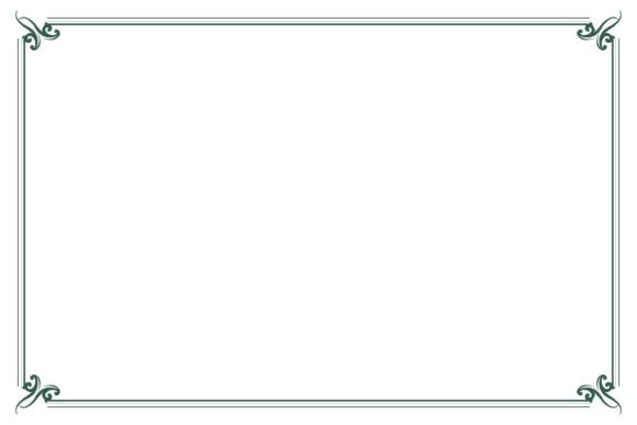 Vintage Green Elegant Border Frame. 18