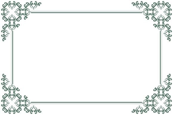 Vintage Green Ornater Frame. 30