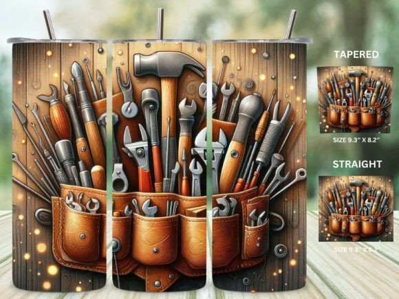 Vintage Handyman Emblem Tumbler Wrap