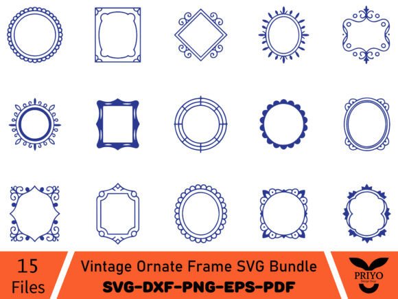 Vintage Ornate Frame SVG Bundle
