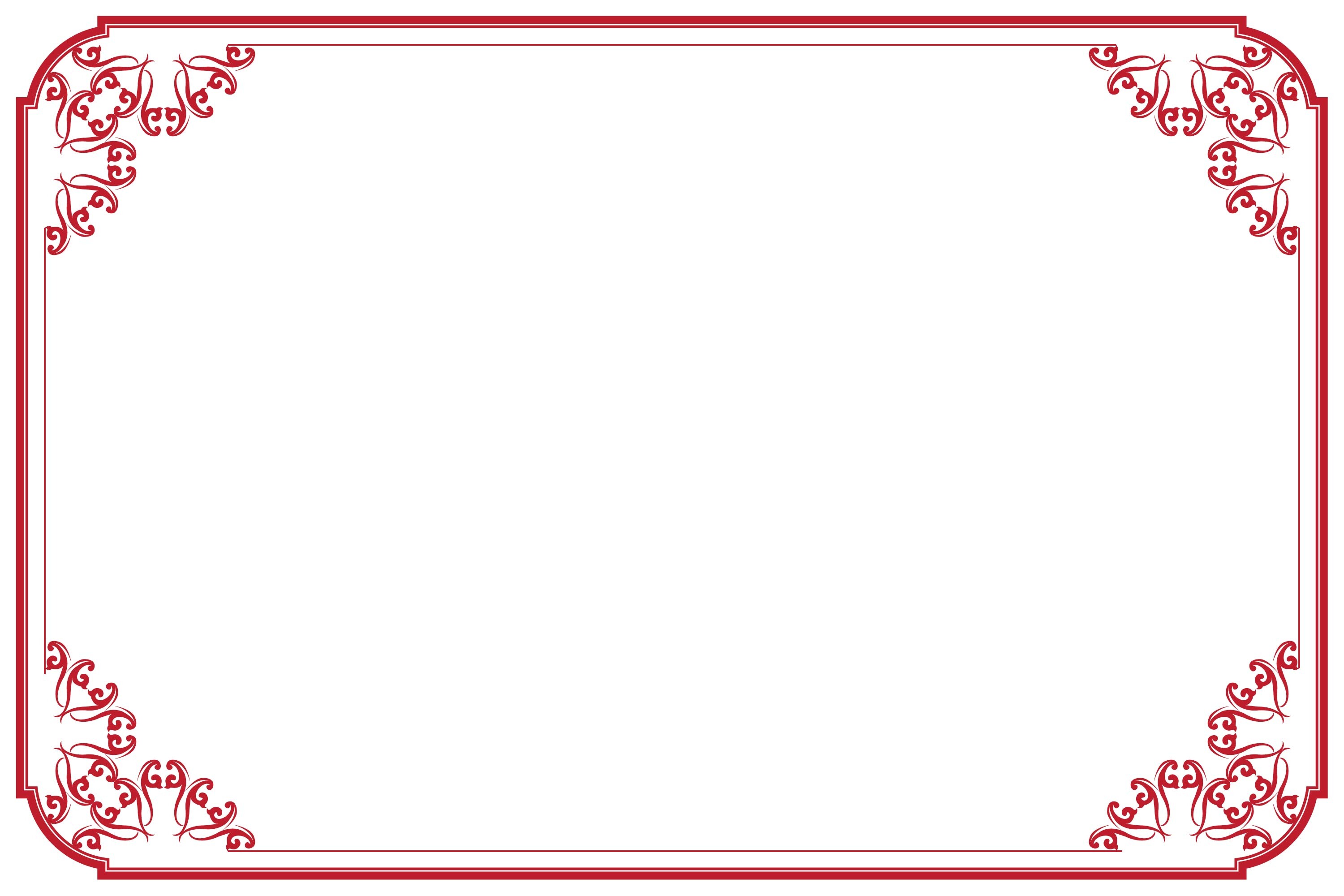 Vintage Red Elegant Border Frame. 29