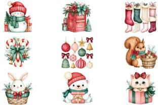 Watercolor Christmas Clipart Bundle Graphic by Design Stock · Creative ...