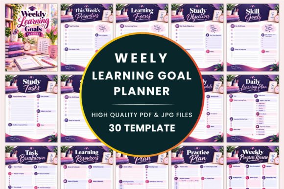 Weekly Learning Goals Planner KDP