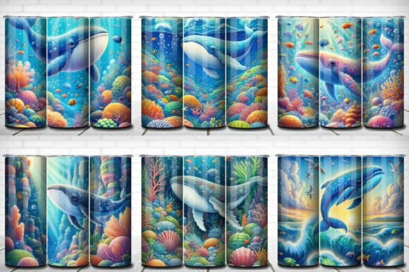 Whale Tumbler Wrap Pack 6-in-1