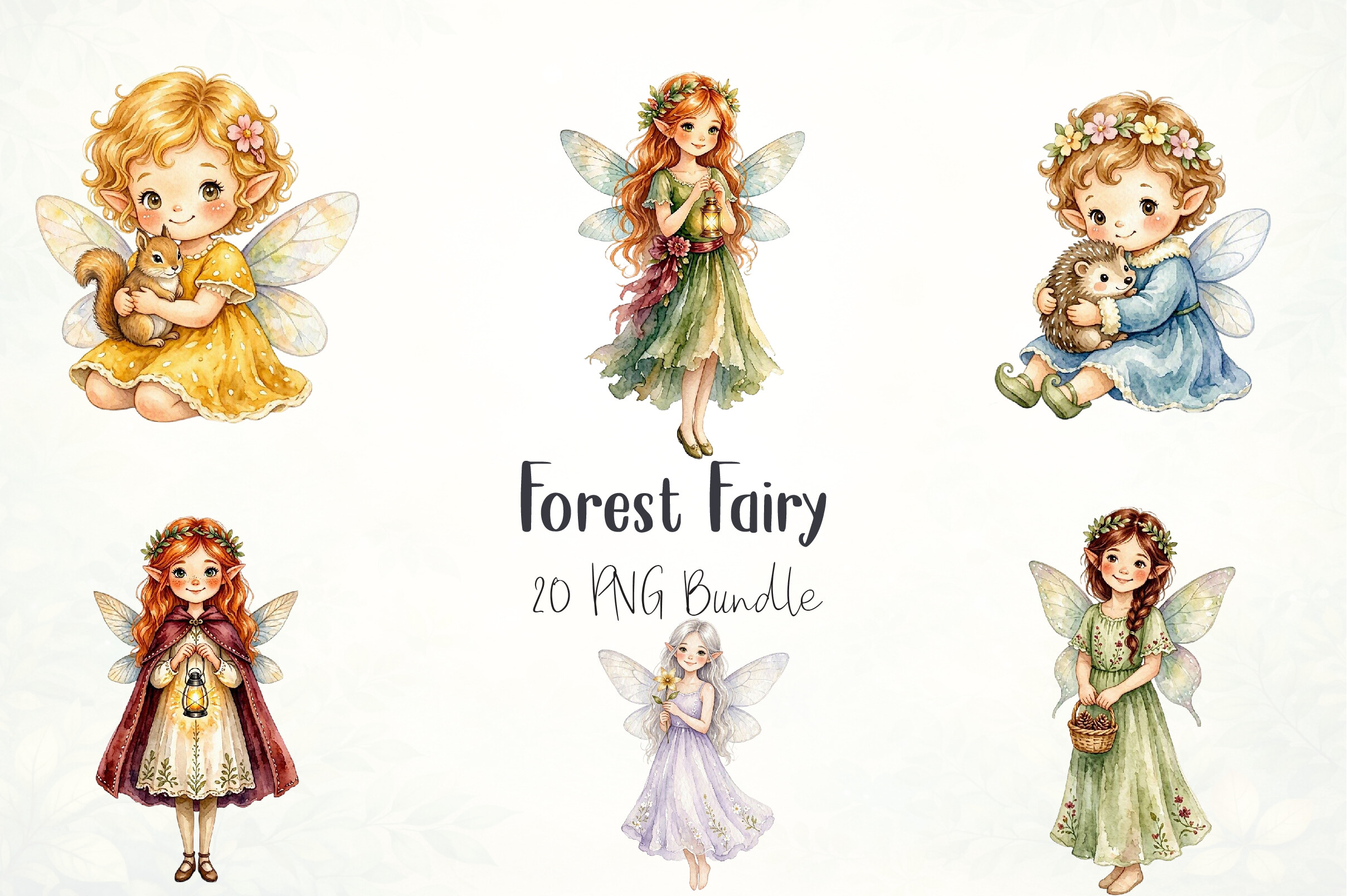 Whimsical Forest Fairy Clipart