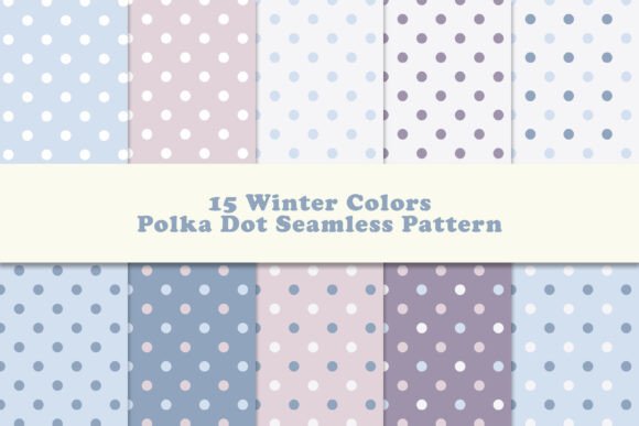 Winter Blue Purple Polka Dot Pattern