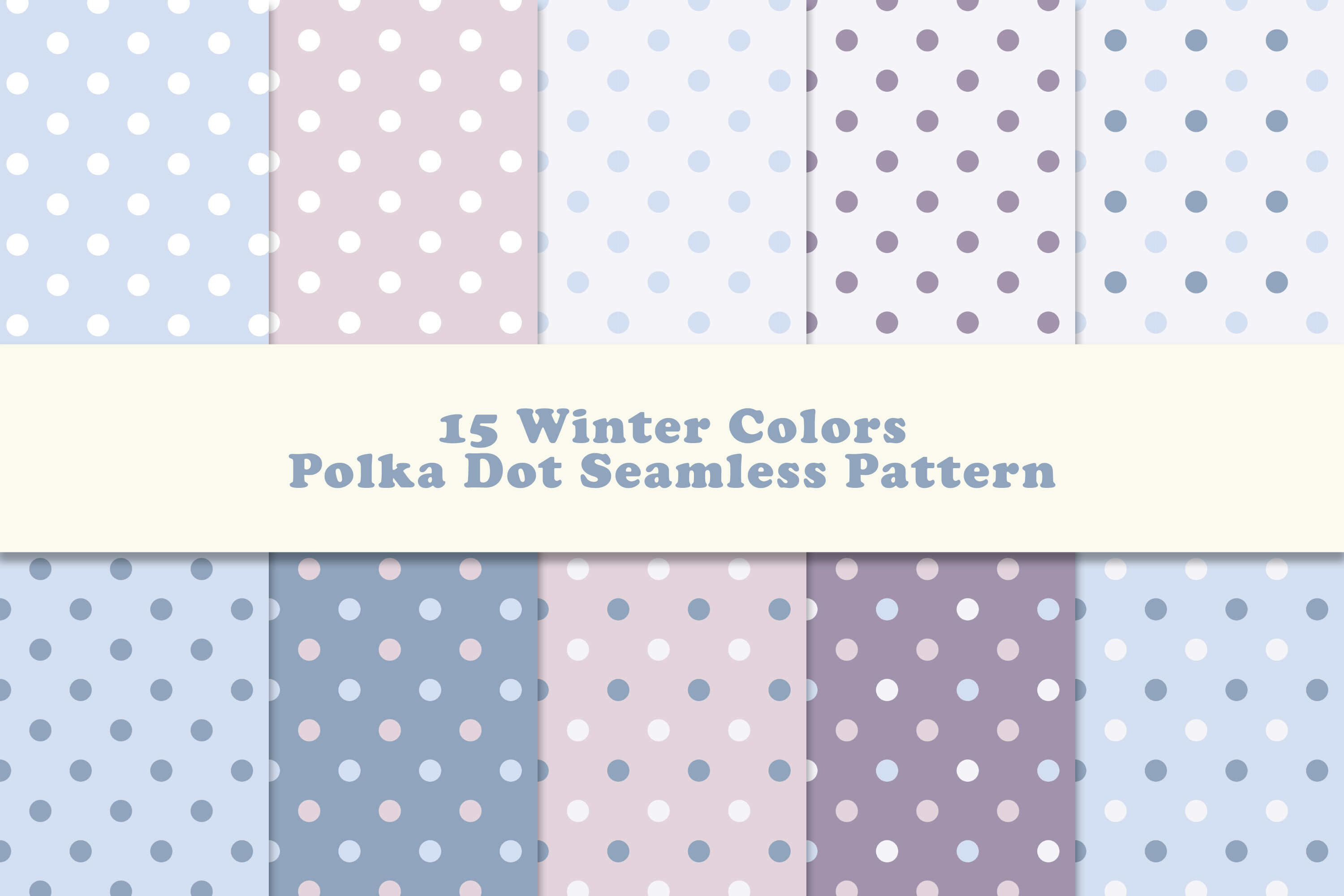Winter Blue Purple Polka Dot Pattern