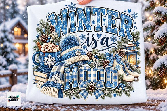 Winter is a Mood PNG, Winter Shirt PNG