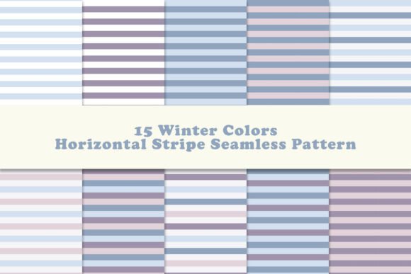 Winter Soft Blue Stripes Pattern