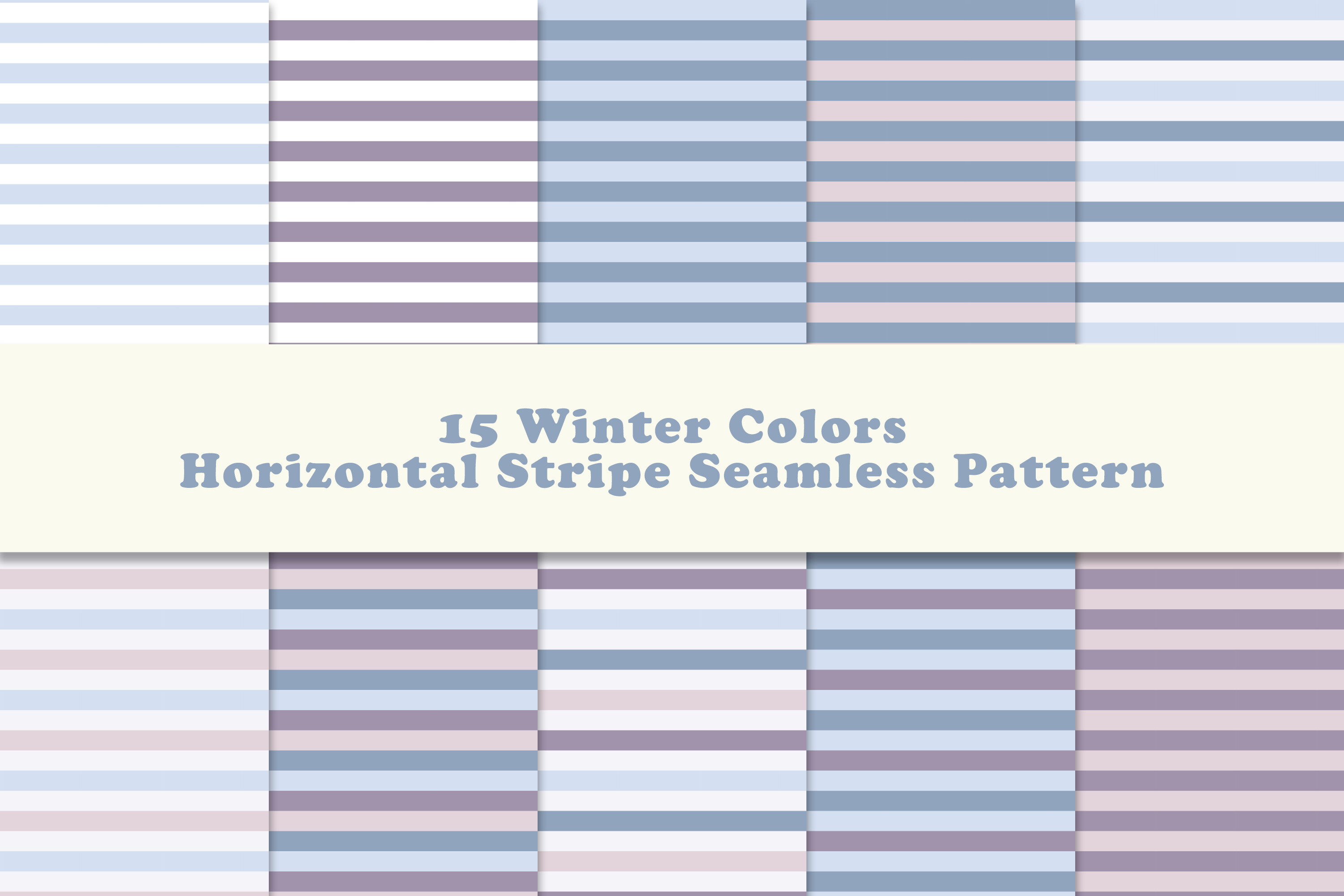 Winter Soft Blue Stripes Pattern