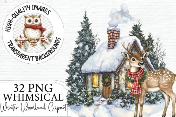 Winter Woodland Clipart Bundle