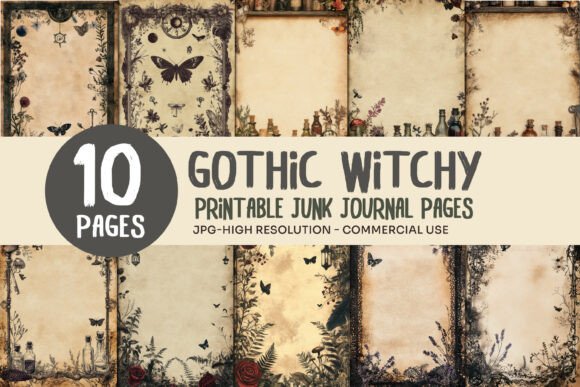 Witchy Apothecary Junk Journal Pages