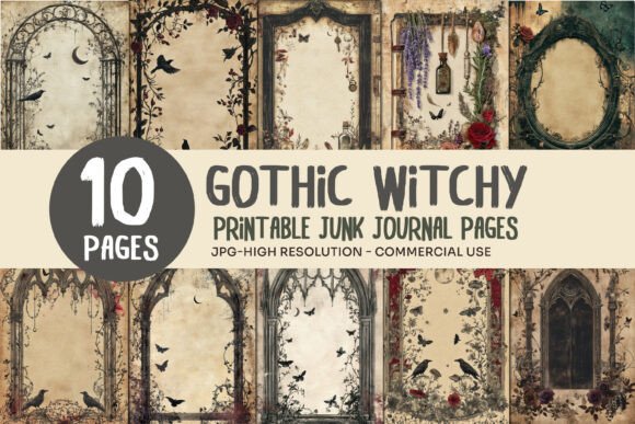 Witchy Botanical Junk Journal Pages