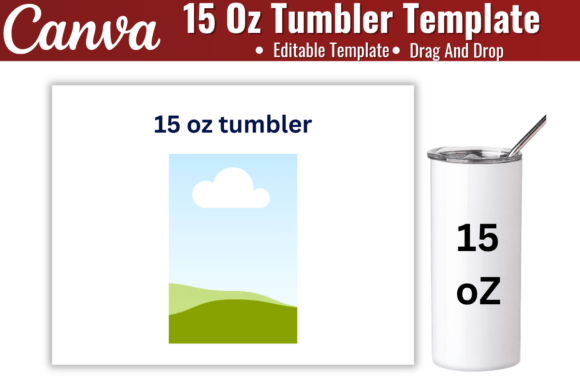 15 Oz Tumbler Canva Template