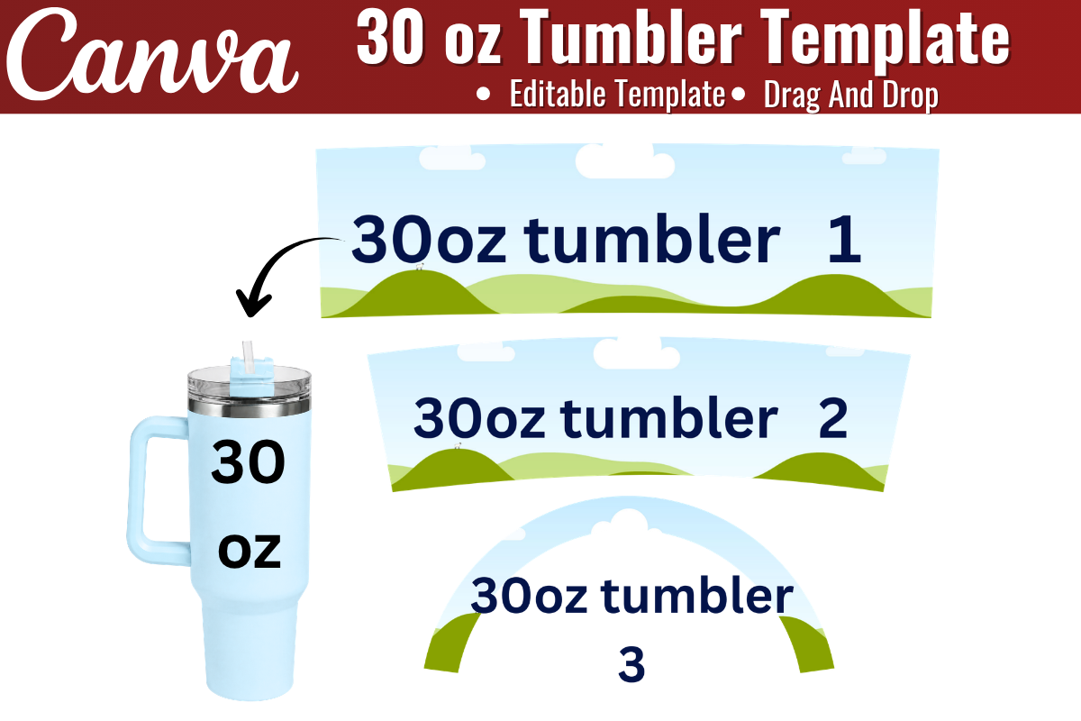 30 Oz Tumbler Mockup Canva Template