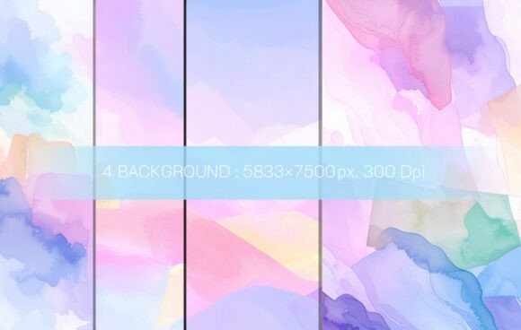 4 Enchanting Abstract Watercolor
