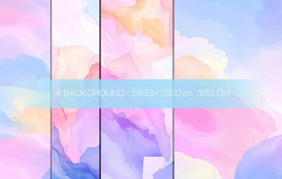 4 Enchanting Abstract Watercolor