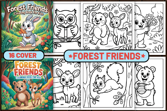 62 Forest Friends Coloring Page for Kids