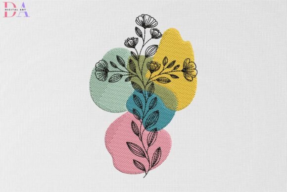 Abstract Floral Cross