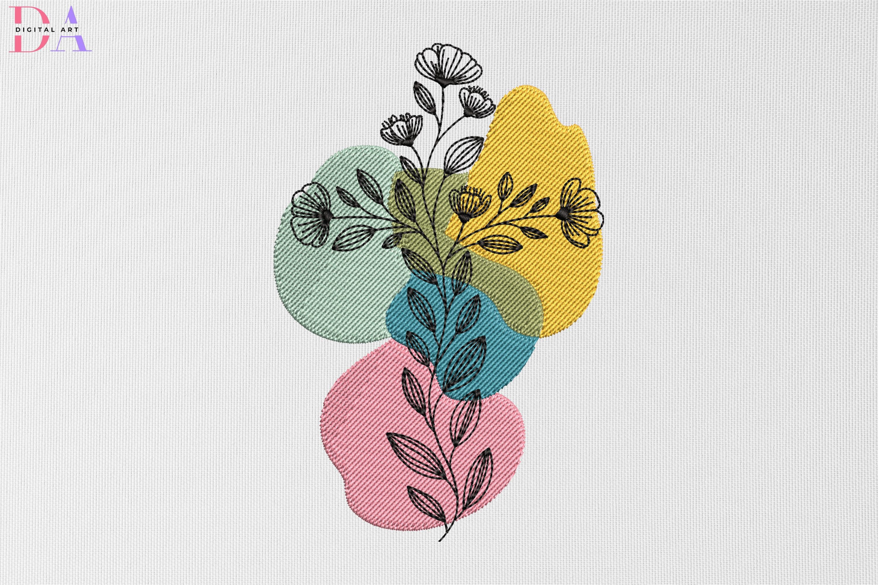 Abstract Floral Cross
