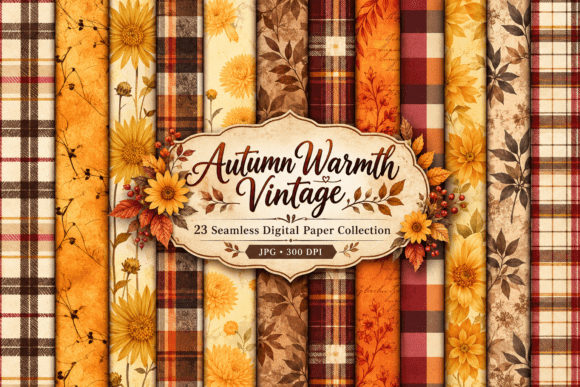Autumn Warmth Digital Paper Collection