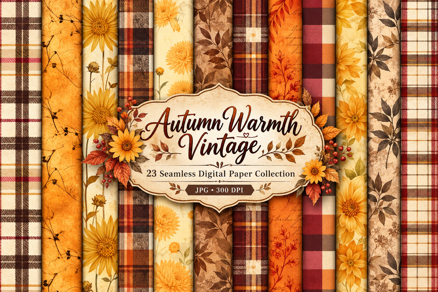 Autumn Warmth Digital Paper Collection