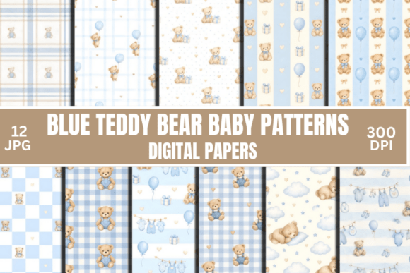 Baby Boy Teddy Bear Pattern Bundle