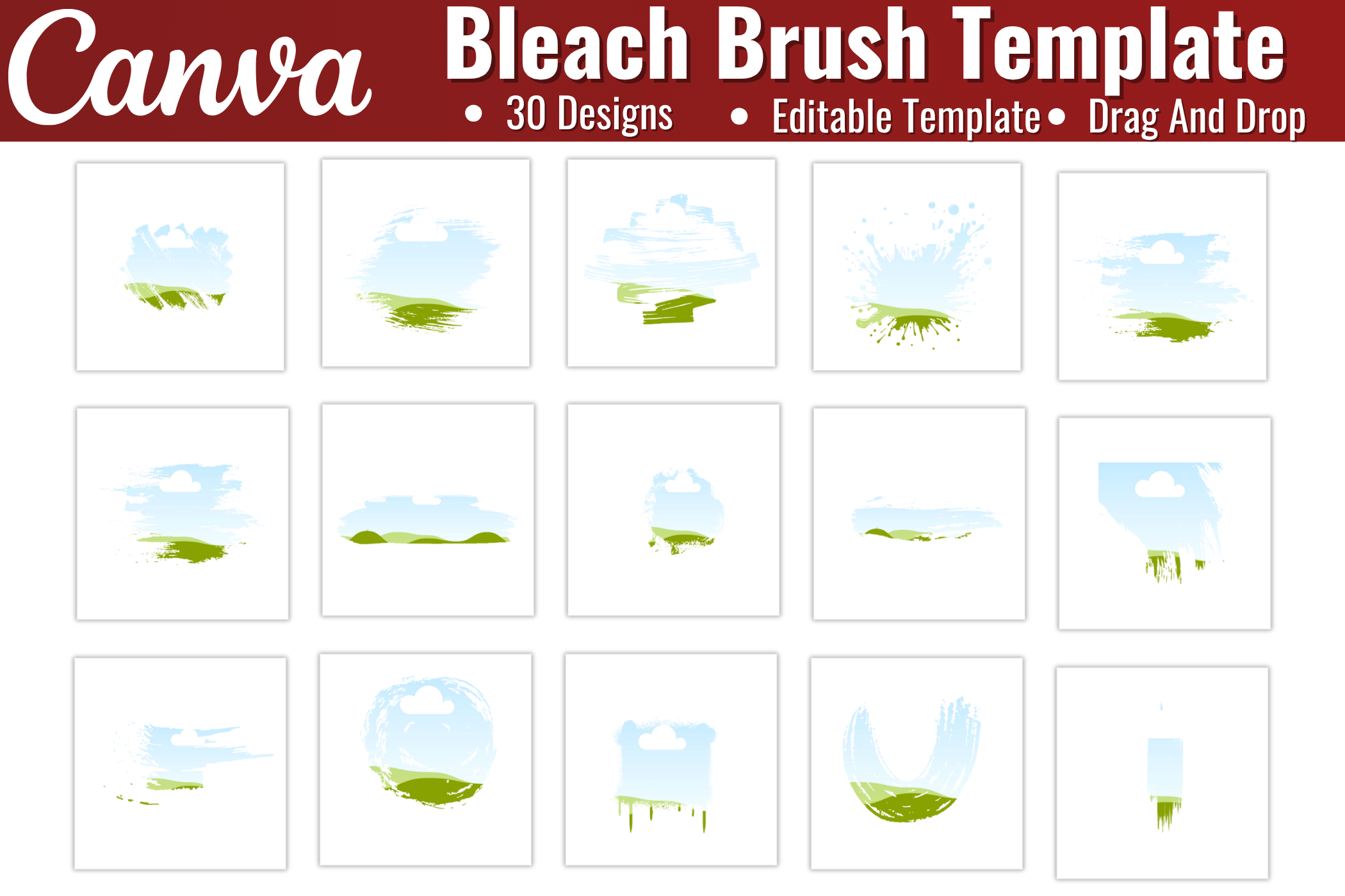 Bleach Effect Distressed Edge Template